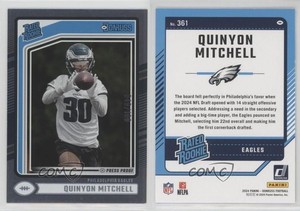 2024 Panini Donruss Rated Silver Press Proof /100 Quinyon Mitchell Rookie RC
