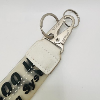 Off-White Industrial Belt Keychain White Black Logo Weight