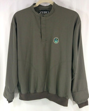Zero Restriction Men's XL Long Sleeve Quarter Snap Brown Houndstooth Windbreaker