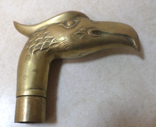 Brass Eagle Walking Stick Threaded Cane Head VTG