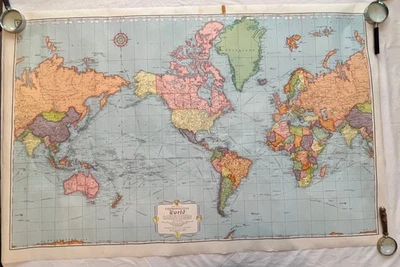 Rand McNally & Co. Antique World Wall Maps for sale | eBay