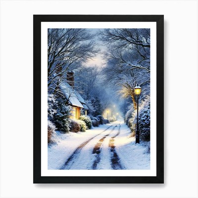 A Mocoup, Cotswold Night Serenity Ein gerahmtes Wandbild Poster Leinwanddruck Bild