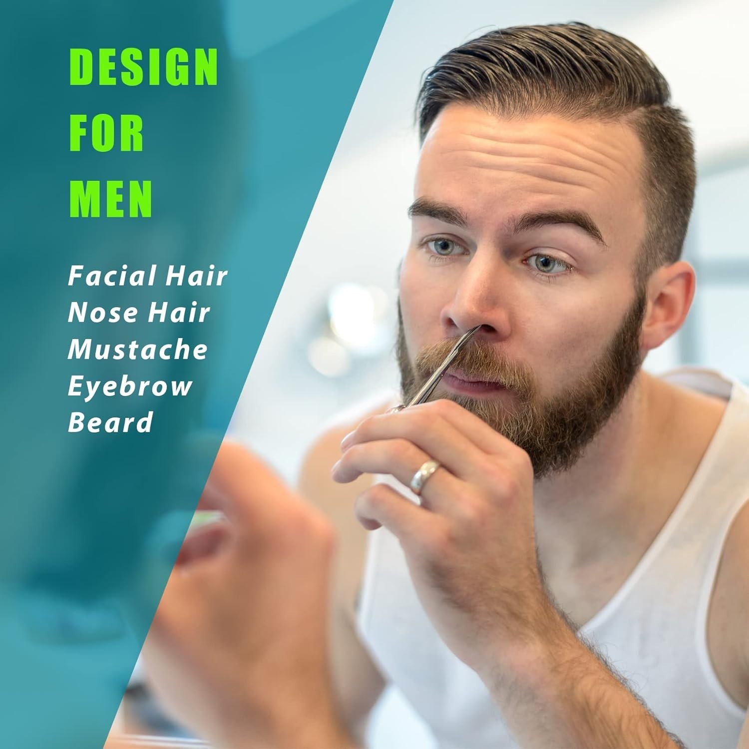 Elegant 2pcs Grooming Scissors Set for Safe Eyebrow, Beard & Nose Hair Trimming