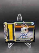 2026 Bowman Chrome Jacob Misiorowski RC Jumbo Relic Auto Black /10 Brewers