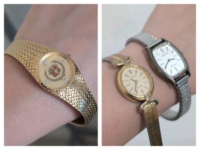 3pc Lot Vintage Citizen Cadillac And Orient Dress Watch Women Not