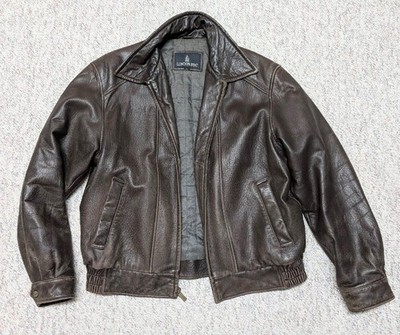 1990s vintage LAMBSKIN leather bomber L brown MAD MAX patina