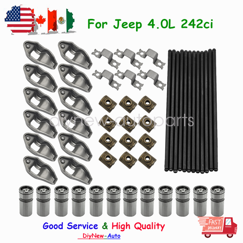 Pushrods Rocker Arms Lifters For 198706 Jeep Wrangler YJ TJ Cherokee