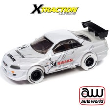 NEW Auto World Xtraction Import Heat 1999 Nissan Skyline GT-R iWheels HO Slot