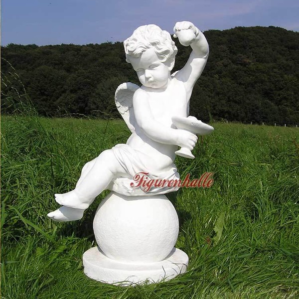 Engel Engelchen Romantisch Deko Figur Gartenfigur Garten Statue Skulptur Schale-image
