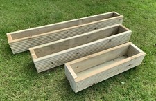 Wooden Garden Decking Planters Timber Wood Flower Boxes Pots Plant Troughs