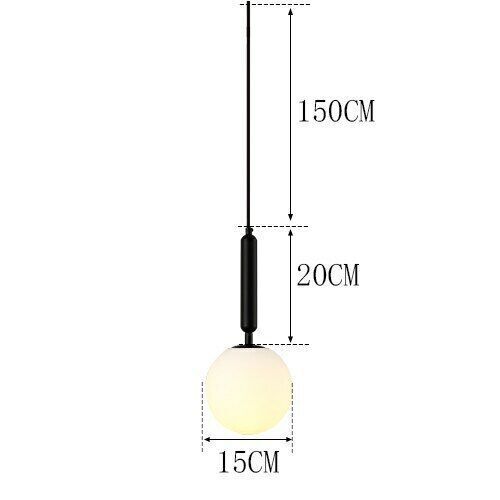 Modern LED Pendant Lights Hanging lamp Dining room Bar Glass Lighting Fixture - Picture 9 of 16