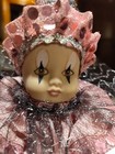 Vintage Jester Harlequin Clown Doll with Porcelain Face, Hands & Legs — photo 2