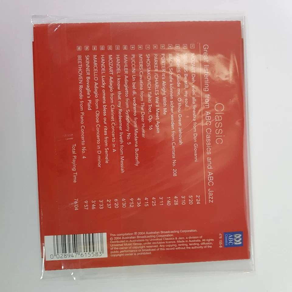 CD clásico ABC Jazz Classics Mozart Sibelius Bach Puccini Mahler Beethoven Foto 4 de 4