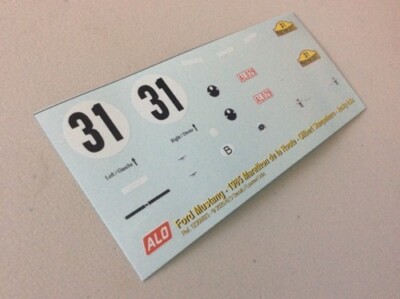 1965 MARATHON DE LA ROUTE #31 FORD MUSTANG STAEPELAERE/ICKX 1:32 DECALS