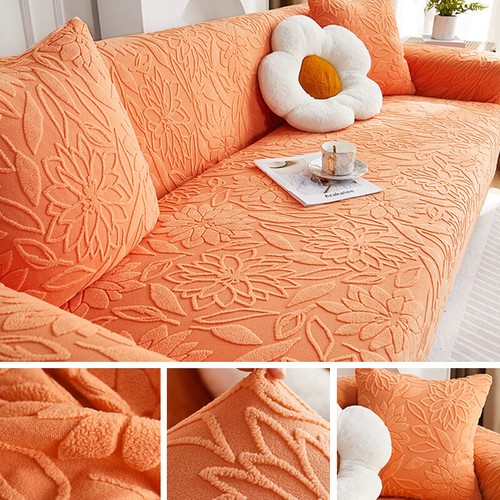 Fleece Jacquard Sofa Cover 1~4 Seater Slipcover Couch Protector All Inclusive - Picture 12 of 42