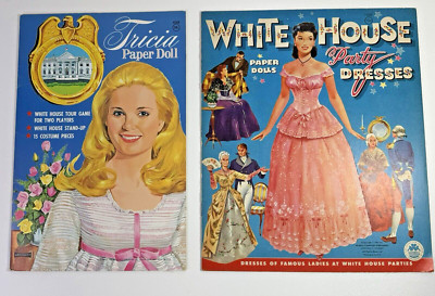 Vintage White House Party Dresses and Tricia Nixon Paper Dolls UNCUT Original