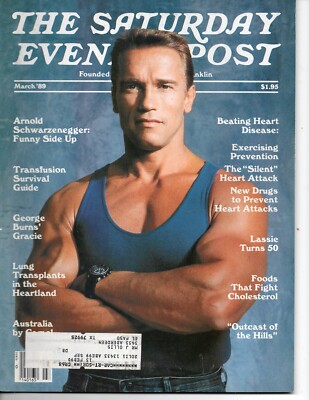 Saturday Evening Post March 1989 Arnold Schwarzenegger Funny Side
