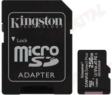 KINGSTON CANVAS PLUS MICRO SD 256GB MEMORY CARD ADAPTER CLASS U3 V30 10 