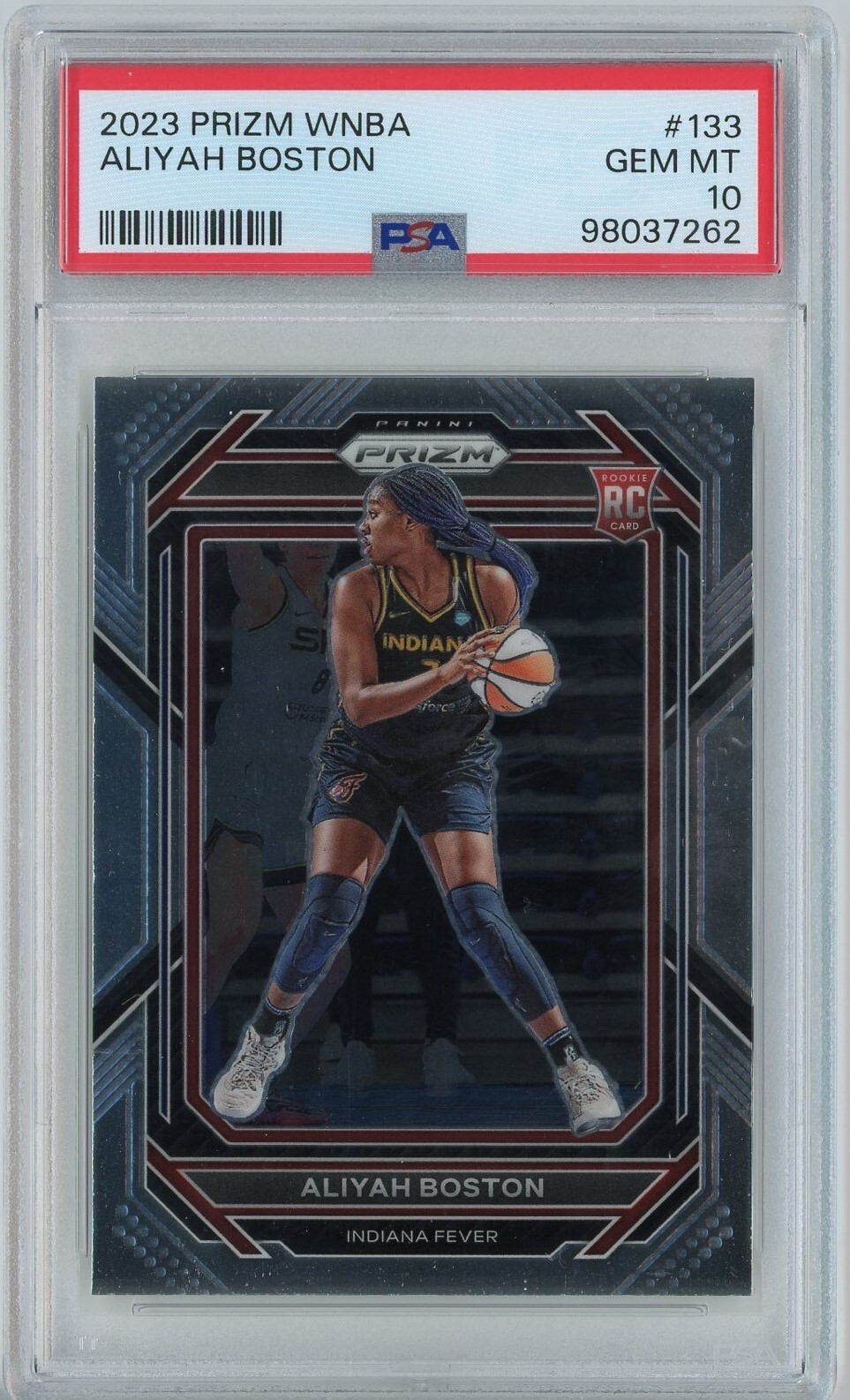 2023 Panini Prizm WNBA 133 Aliyah Boston RC PSA 10 Gem Mint POP 115 view 7