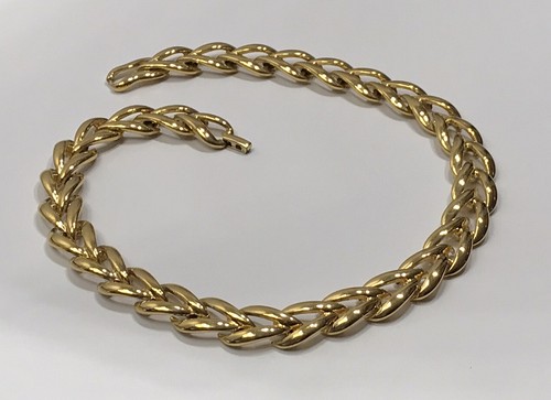 Vintage Napier Shiny Gold Tone Chunky Chain 16.5” Necklace. #900
