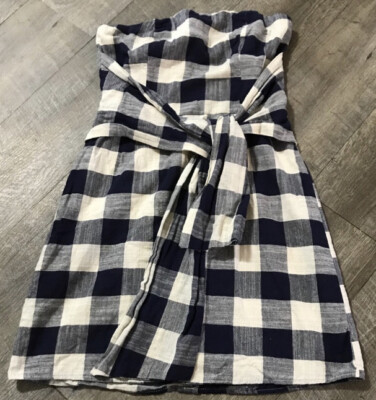 Made With Love Blue Blush Plaid Mini Dress Blue and White in Color Size S |  eBay