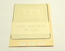 VINTAGE STANDARD OIL PPT MOTOR OIL SAE 30 PUMP DECAL  ALTERNATIVE OIL WEIGHT NOS