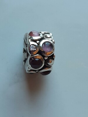 Chamilia 925 Sterling Silber Rosa Cabochon CZ Armband Charm