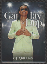 2025 Topps CJ Abrams #GD-17 Gameday Drip Insert Washington Nationals