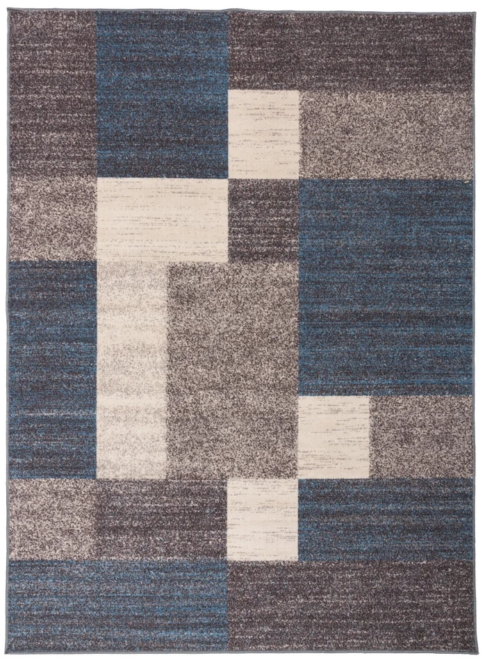 Area Rugs Modern Boxes Design Living Room Rugs Contemporary 5x7 Rug Kitchen Rugs - Image 2 of 4
