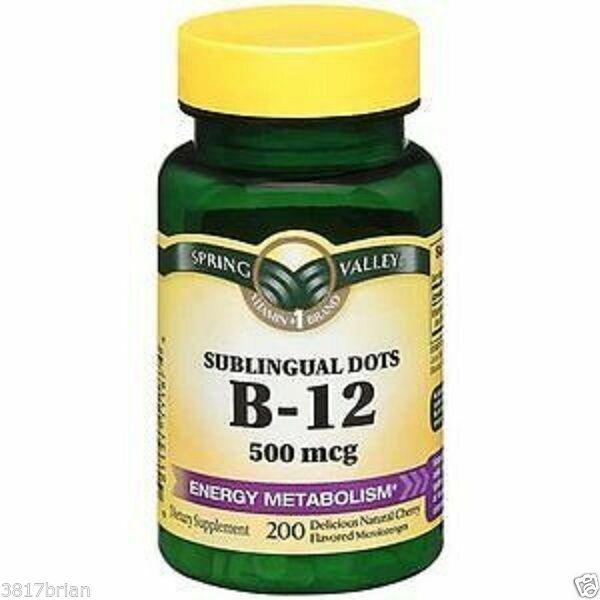 Spring Valley Vitamin B12 Tablets 500 Mcg 100 Ct for sale online eBay