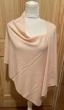 NEW St Tropez West Womens Pink 100% Cashmere Sweater Shawl Scarf ~ NEW WITH TAGS