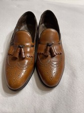 Foot-joy Classics Brown Dress Loafers Tassel Moccasin Made In USA Men’s 10E