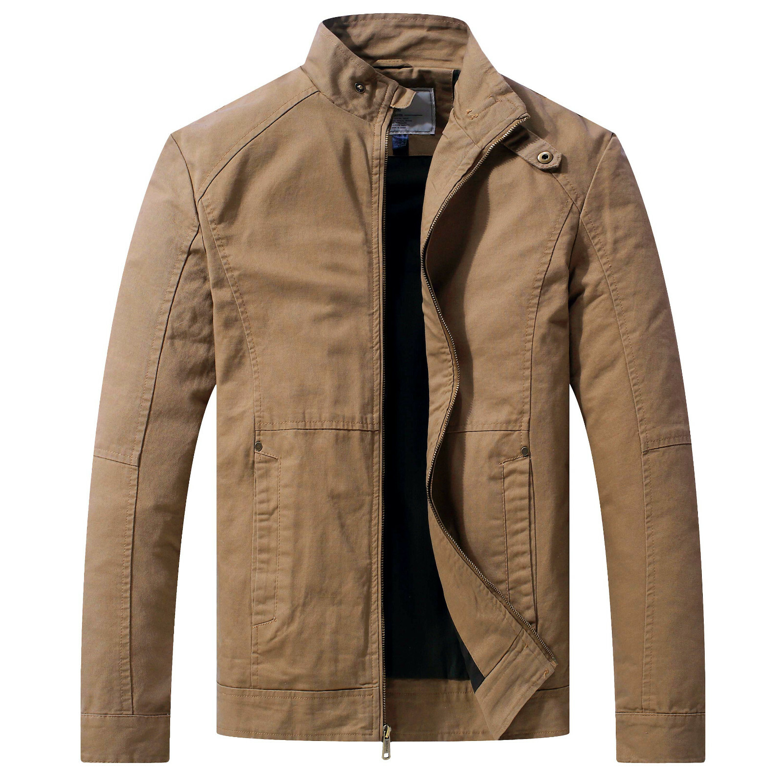 WenVen Men's Spring Lightweight Military Jacket Cotton Canvas Casual Outerwear eBay
