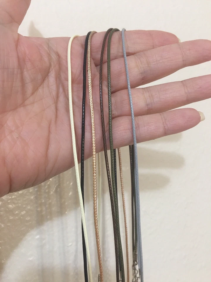 6 Mezcla Multicolor Collar Imitación Cuero Cordones Ajustables Hombre o Mujer Unisex�� Foto 4 de 4