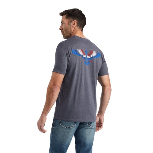 Ariat® Męska koszulka Wingspan Titanium Heather z krótkim rękawem 10042660