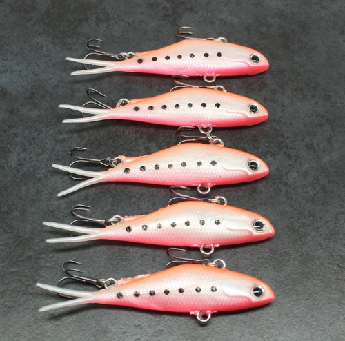 Soft Plastic Vibe Lures x5, 95mm, Vib Vibes Blade trazo transam Fishing Lure - Picture 3 of 4
