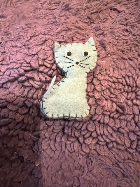 Vintage 1960s Skipper Barbie Doll Dreamtime Blue Felt Cat  1909💕