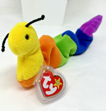 Collectible TY Beanie Baby Inch the Inchworm Style 4044 9-3-95 1995 PVC Pellets