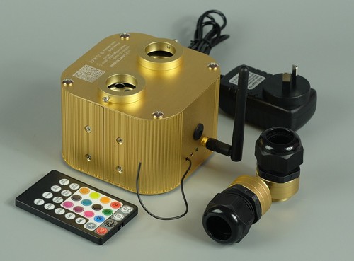 Top LED Fiber Optic Light Source Twinkle Star Light Emitter APP 20W RGBW 2xports - Picture 2 of 7