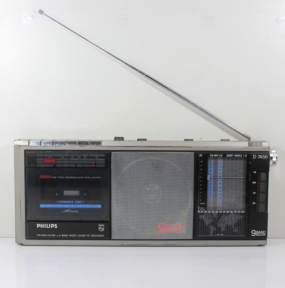 Vintage 80's Philips D 7456 Cassette Player 9 Band Radio | eBay