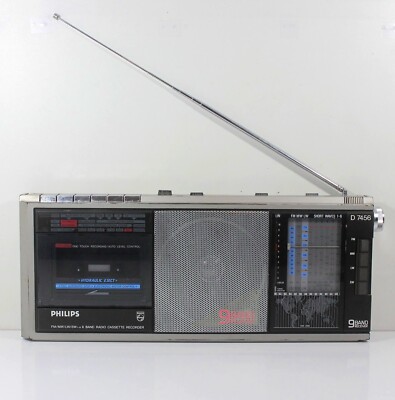 Vintage 80's Philips D 7456 Cassette Player 9 Band Radio | eBay