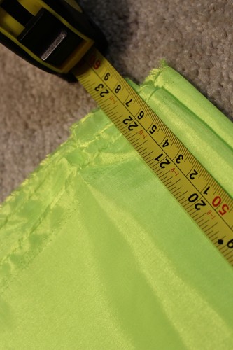 Sewing Fabric silky slinky satin 1/2 yd Day-glo bright flourescent green yellow - Picture 7 of 7