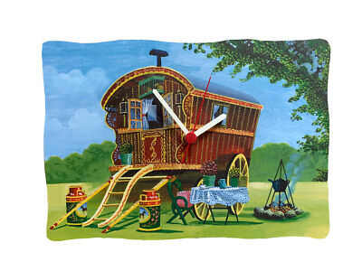 Zigeuner Wohnwagen Uhr - Roma Zigeuner Wohnwagen - Bowtop Wohnwagen - Zigeuner Geschenk - N4-C