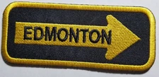 EDMONTON Oneway Embroidered Patch Iron on apxrox 1.25x3.75"