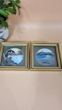 Pamela Dorey Miniature Framed Oil Paintings Set If 2 Pair Fort Grey Saints