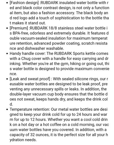 32 oz widemouth double vacuum stainless steel thermos - Afbeelding 9 van 9
