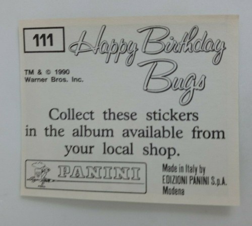 1990 Panini Happy Birthday Bugs (Pick Your Sticker) - Picture 163 of 343