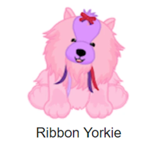 Webkinz/Ganz DOG HM410 RIBBON YORKIE PINK PLUSH ANIMAL 2010 NO CODE - Image 3 of 3