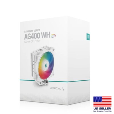 DeepCool AG400 WH ARGB CPU Cooler 120mm Static ARGB Fan
