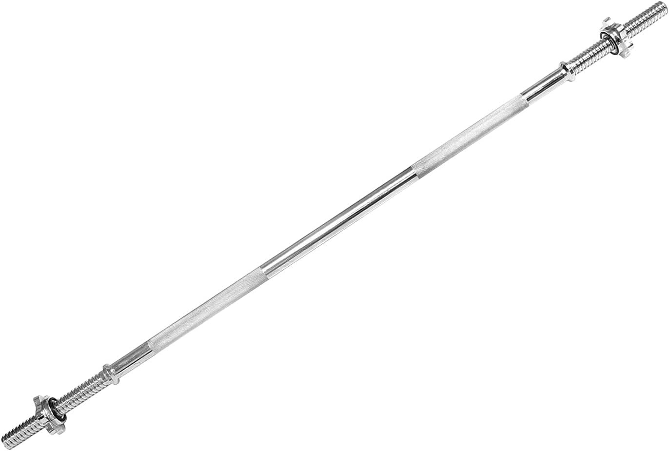 Barre d'haltère longue Physionics musculation fitness barre acier chromé 30mm
